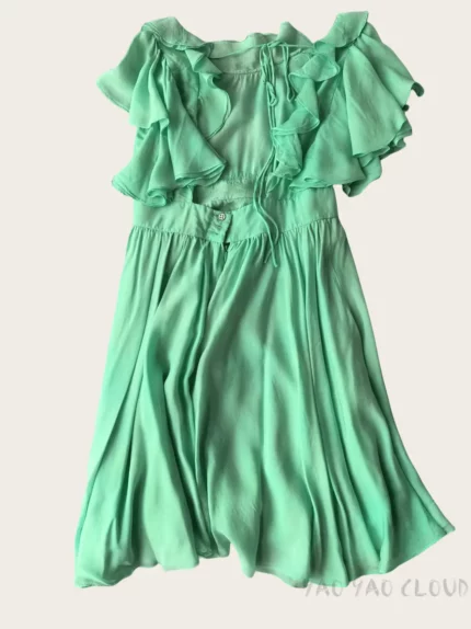 walter backless green dress